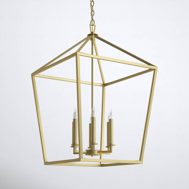 Hastings 6 Light Lantern Geometric Chandelier & Reviews Birch Lane